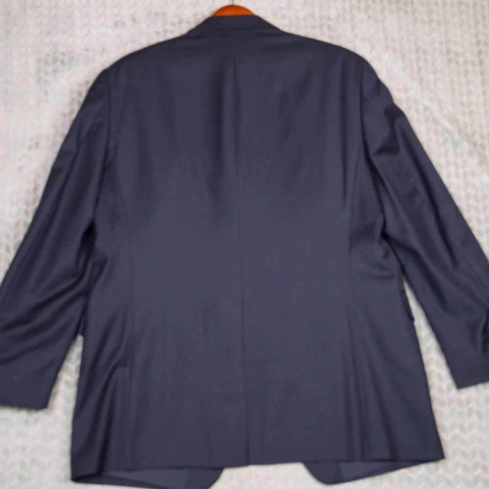 Lauren Ralph Lauren Blazer Men 42L Navy Gold Button Wool Blend Sport Coat (Fair)